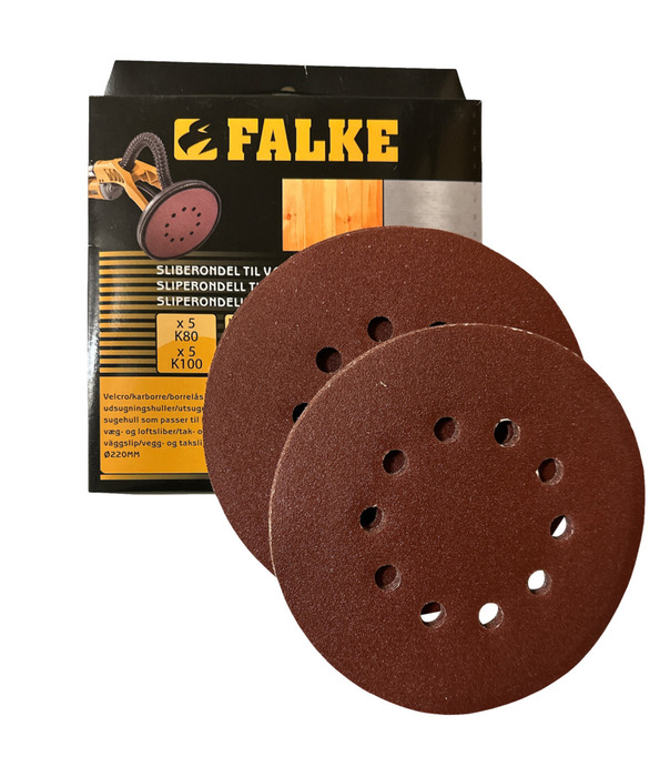 Falke sliberondel Ø220 mm K80/100 10-pk.